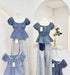 Puff Sleeves Crop Peplum Tops
